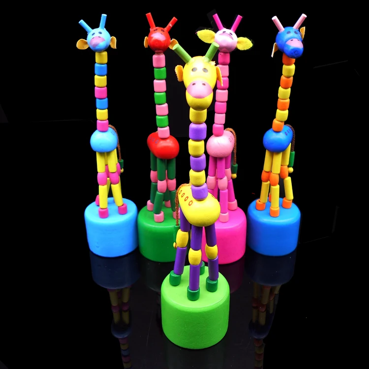 Танцующий малыш обучающие игрушки для детей Деревянные Животные Жираф Детские развивающие игрушки поддержка Прямая поставка