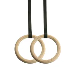 1 пара деревянные гимнастические кольца Тренажерный зал кольца с регулируемой длиной пряжки ремни тренировки для Кроссфит подтянуть