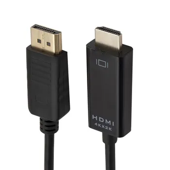 

New Hot DP to HDMI Adapter Cable 1.8M 4K x 2K HD Video Conversion Line