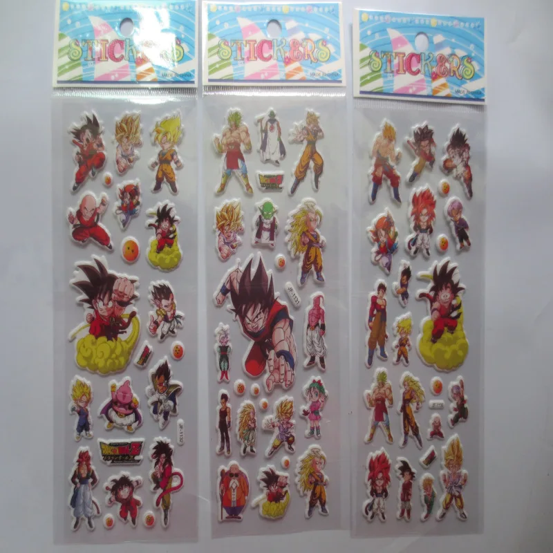 

10sheets Dragon Ball Goku Toy Bubble Stickers Japanese Cartoon Super Saiya Hero Toys Christmas Dragon Ball Stickers Toys for kid