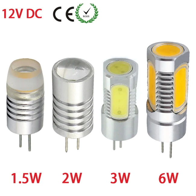 DC12V мини g4 COB bulb1.5w 2 Вт 3 Вт 6 Вт дома Освещение фары автомобиля колесах морской Лодка высокое мощность люстры огни заменить галогенные