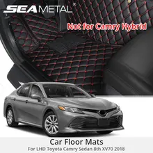 Для LHD Toyota Camry 8th XV70 2018 автомобильные коврики пользовательские ковры кожаный салон авто коврик для ног колодки Черный аксессуары автомобиль-Стайлинг