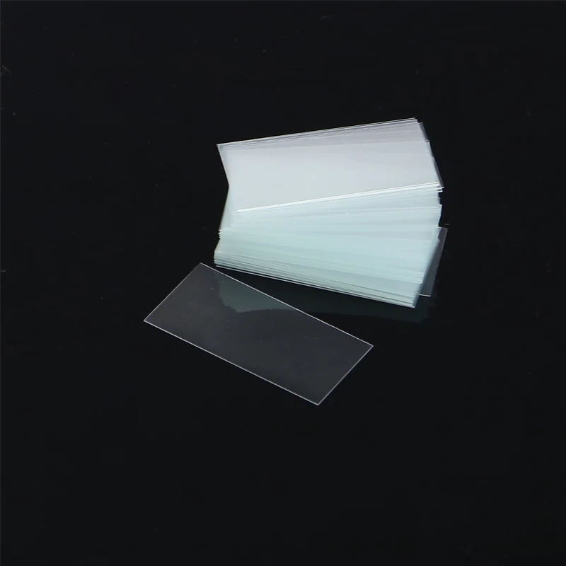 Standard Size 24x50mm Cover Glass Microscope Accessories 0.13-0.17mm Thickness Biological Laboratory Instruments 100 pcs microscope glass slides