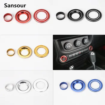 

Sansour 2pcs Black Side View Mirror Adjust Switch Button Knob Ring Cover Trim Sticker For Jeep Wrangler 2011-2016