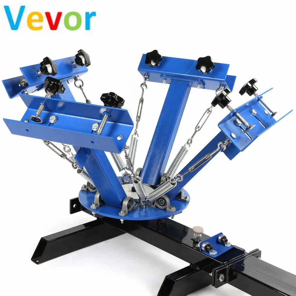 

VEVOR 4 Color 1 Station Silk Screening Screenprint Press Screen Printing Machine For Clothing Woven Fabric
