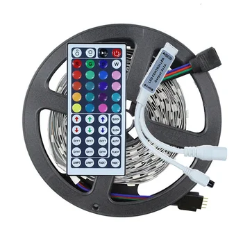 

5M LED Strip Light 5050 RGB Non Waterproof 150Leds + Mini 44Key IR Remote Controller Flexible RGB LED Tape Ribbon Light