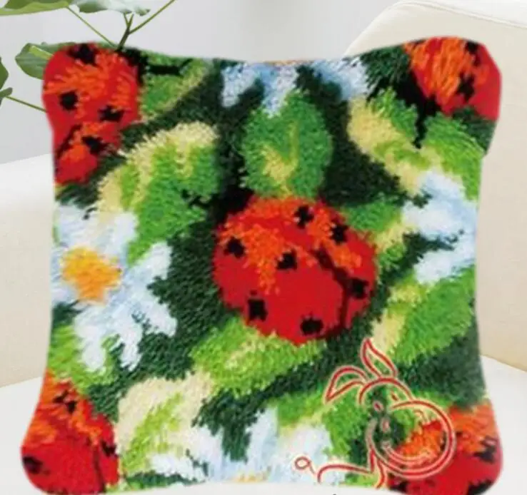 Вышивка крестиком подушка стиль цветы, для рукоделия ковер подушка с гобеленом 40x40 см, крючок Вышивка Швейные подушки - Цвет: W