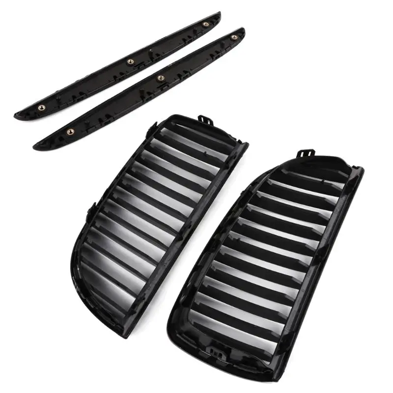 Глянцевый черный пара Заборная решетка воздуха комплект украшения стикер для BMW 3 серии E90 большое значение