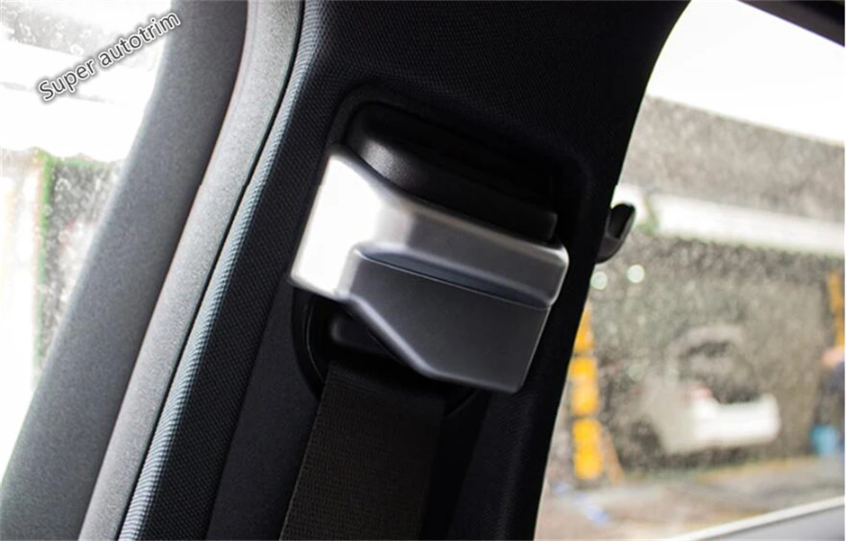 

2 Piece For Mercedes Benz E-Class E CLASS W213 2016 2017 ABS Matte Chrome Seat SeatBelt Safety Belt Decoration Cover Trim