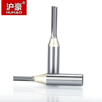 

HUHAO 1pc 1/2" Shank TCT Straight Router Bits Woodworking Carving 2 Flute Milling Cutter Wood Engraving Carbide CNC Bits