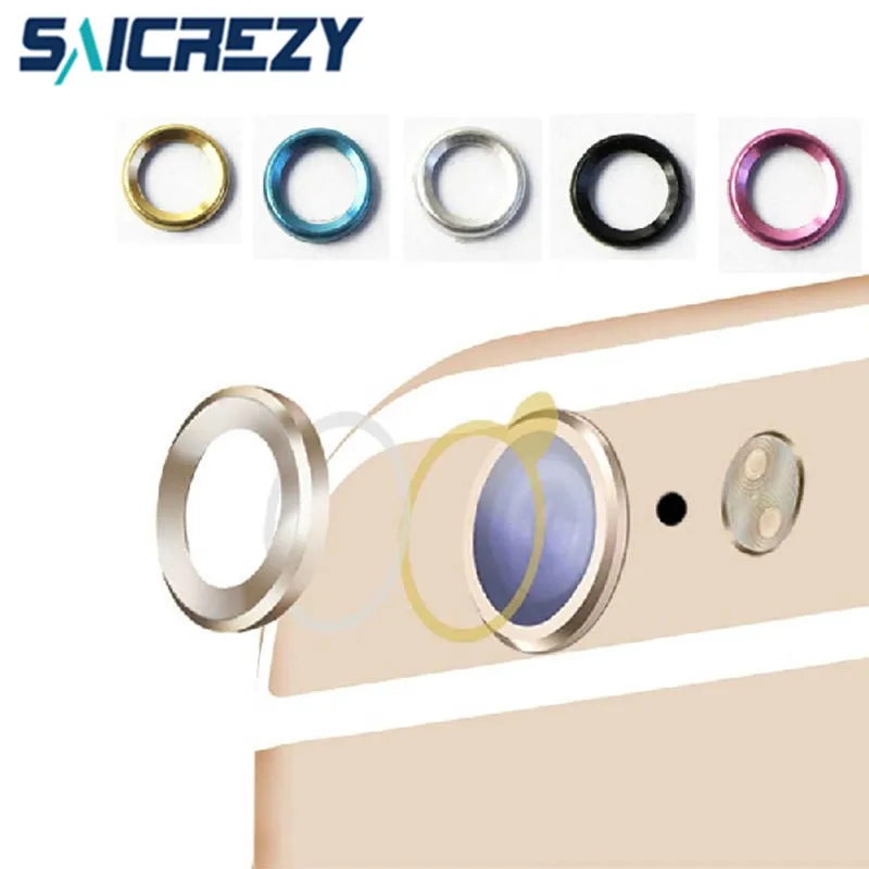 

New 5 colors Cool Rear Camera Lens Metal Protective Ring Guard Circle Cover Case Protector for iPhone 6 / 6 plus smart phone