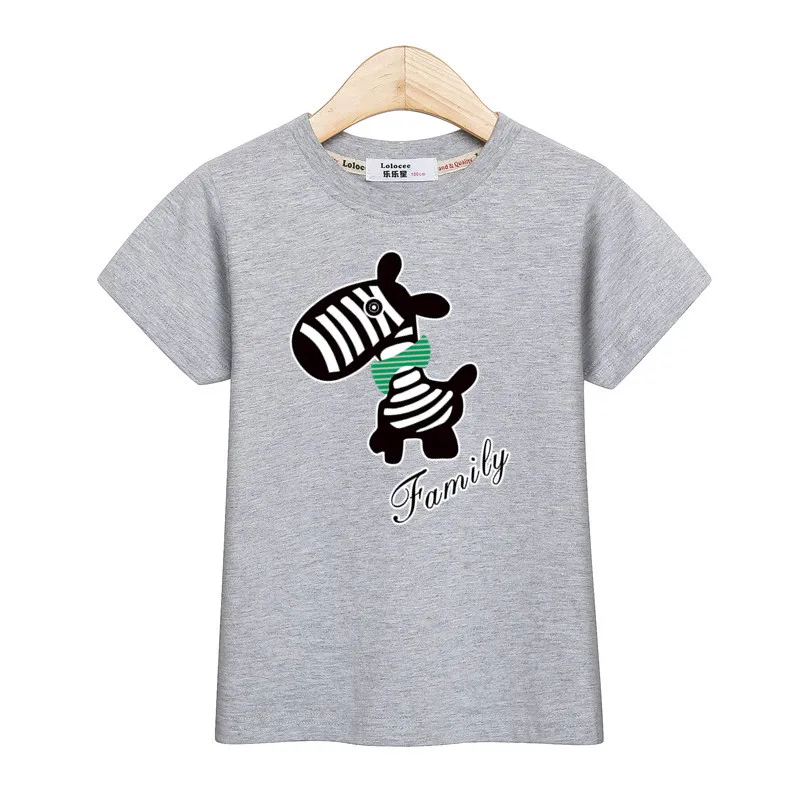 Baby boys Christmas deer cartoon clothes kids tshirt summer cotton girl dress short sleeve family party tees parent-child shirt - Цвет: Gray1