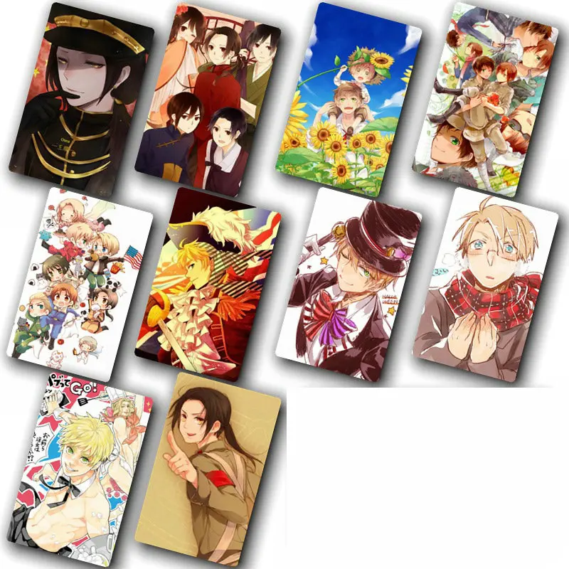 Hetalia Axis Powers APH Sticker 100pcs Different Style Anime Stickers Bus ID Waterproof Card Stikers Classic Toys