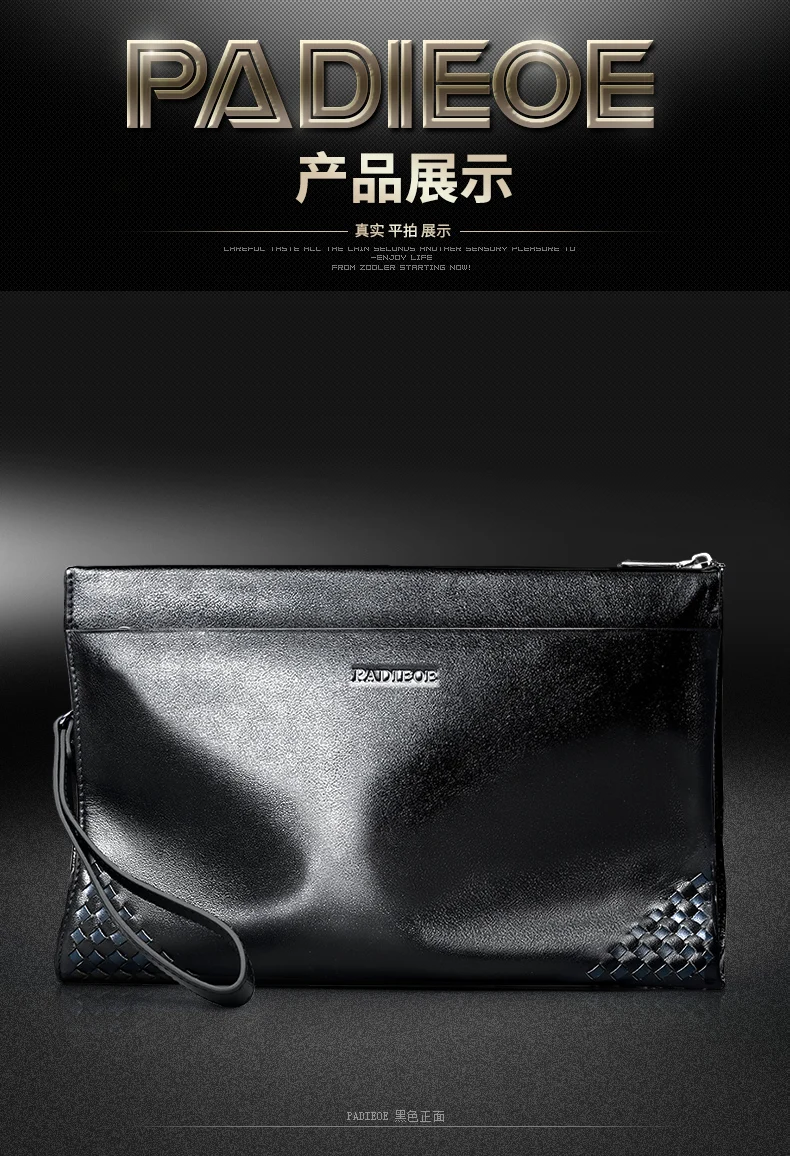 

Padieoe bolsa masculina de couro clutch bag purses and handbags luxury envelope fashion
