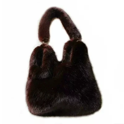 

New Mink Fur Bag Faux Fur Bag