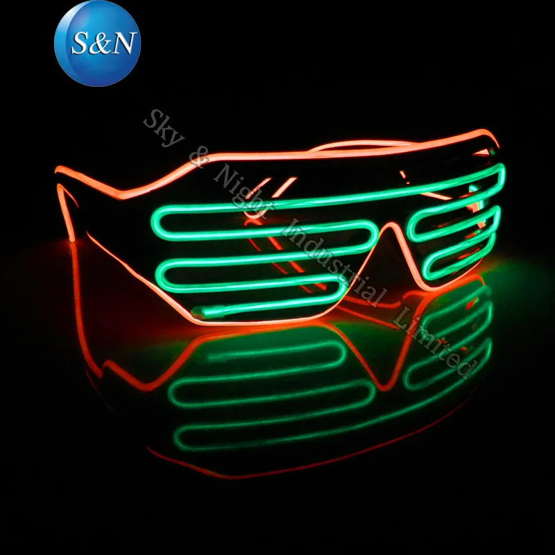 Top party tools Orange Green Mix color font b EL b font party Shutter Glasses font