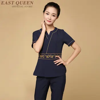 

Medical scrubs spa uniform beauty salon beautician massage uniform nurse clinical uniforms woman medical clothing DD908