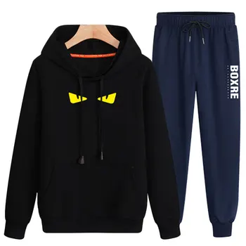 

Casual Two piece suit MOOWNUC New trousers Men Loose Youth Fashion Spring Autumn Hoodies Sweatshirts Sleeves Hip Hop Men MWC