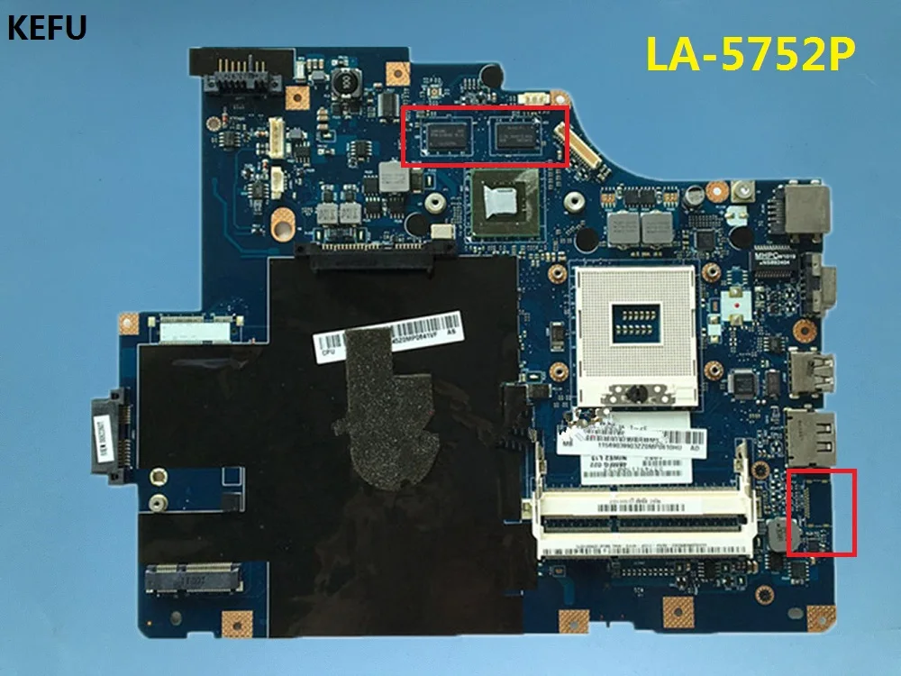 

KEFU Mainboard Laptop Motherboard NIWE2 LA-5752P for Lenovo Z560 G560 Notebook PC with video chips no HD interface tested fully