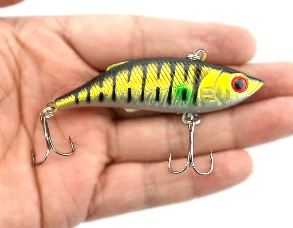  6 pcs 8cm-11.8g Hard plastic VIB fishing Lures Sinking vibration whole swimming Lure Wobbler lure (