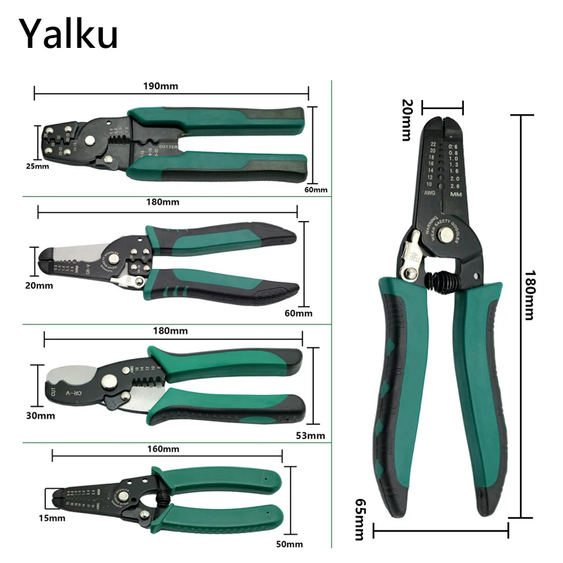 

Yalku Multitool Pliers Hand Tool Crimping Tool Wire Stripper Side Cutter Side Cutter High Quality Pliers Electrician Cable Wire