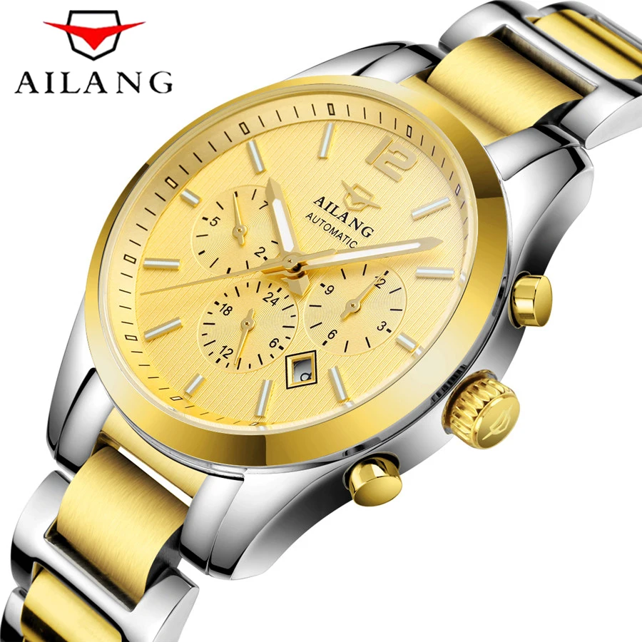 AILANG New Number Sport Design Bezel Gold Watch Mens Watches Top Brand Luxury Montre Homme Clock Men Automatic Mechanical Watc AILANG New Number Sport Design Bezel Gold Watch Mens Watches Top Brand Luxury Montre Homme Clock Men Automatic Mechanical Watc