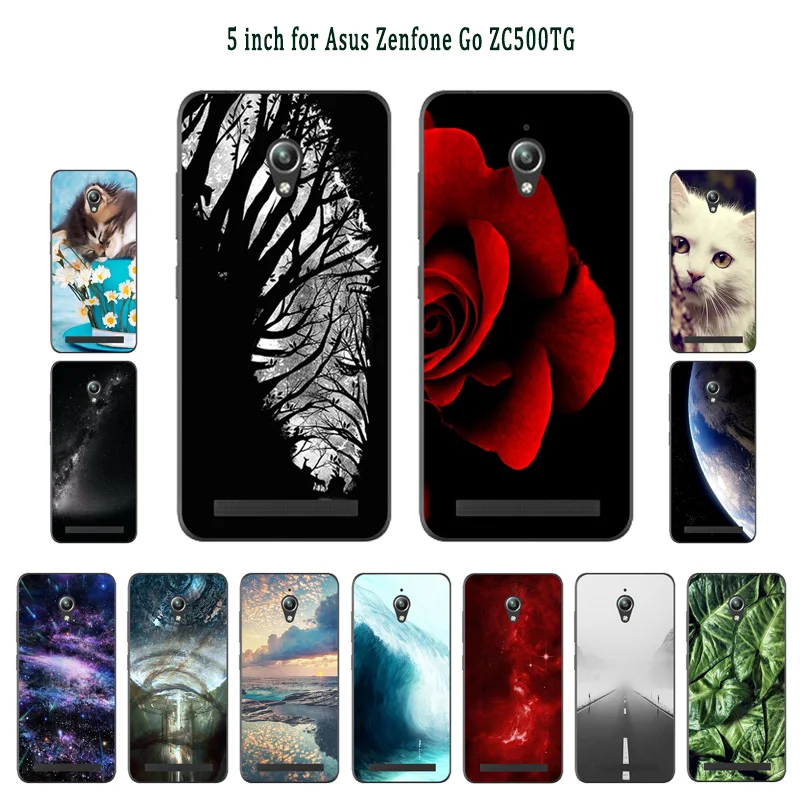 

Protective Soft TPU Case for ASUS Zenfone GO ZC500TG 5.0inch Phone Cover Sleeping Painted For ZenFone GO ZC500TG Z00VD