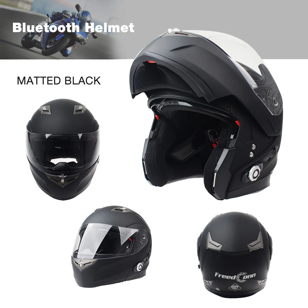 2017 Brand Smart Bluetooth Motorcycle Helmet Built In Intercom 2017 Brand Smart Bluetooth Motorcycle Helmet Built In Intercom System Dot Standard 3 Riders Bt Talking With Fm Radio Headsets From