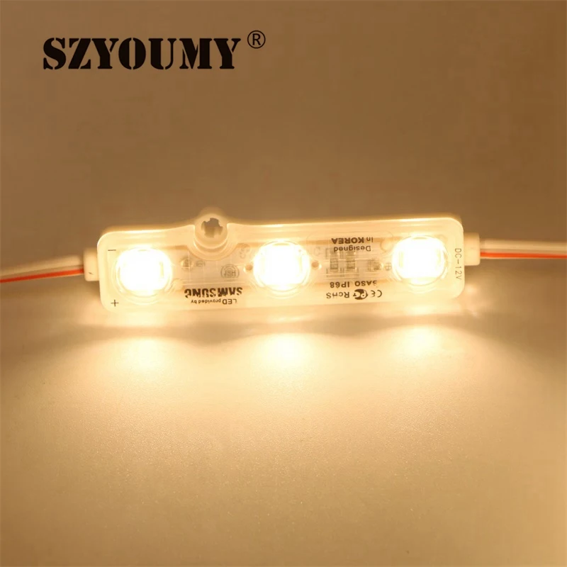 Szyoumy 5 цветов 3 светодиодный модуль 5730 SMD 55-60LM светодиодный водонепроницаемый декоративный свет для письма знак рекламы с клейкой лентой