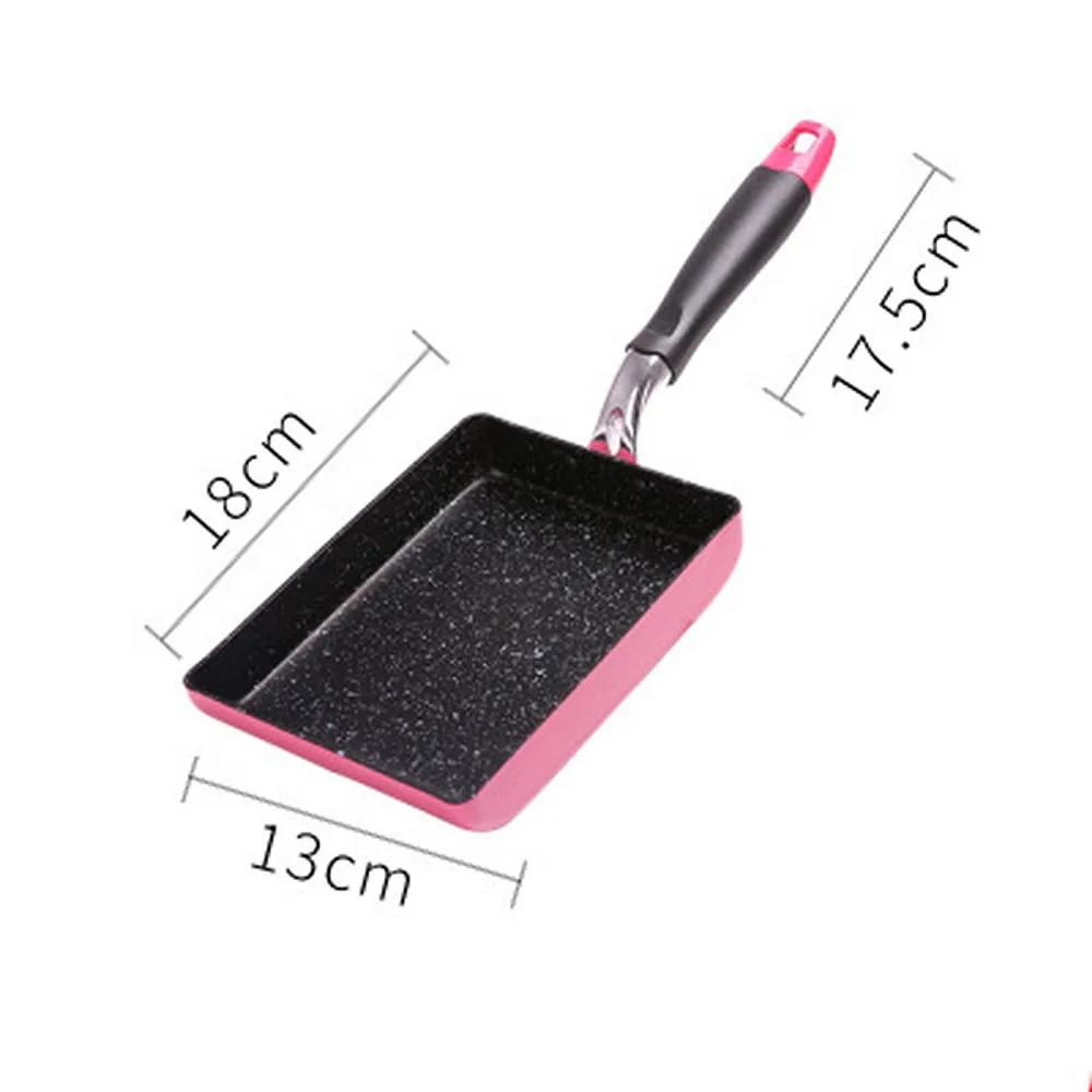 

Japanese Aluminum Alloy Tamagoyaki Omelette Pan Universal Non-stick Frying Pan Fry Egg Pan Pancake Pot Cookware Depth 3.5cm