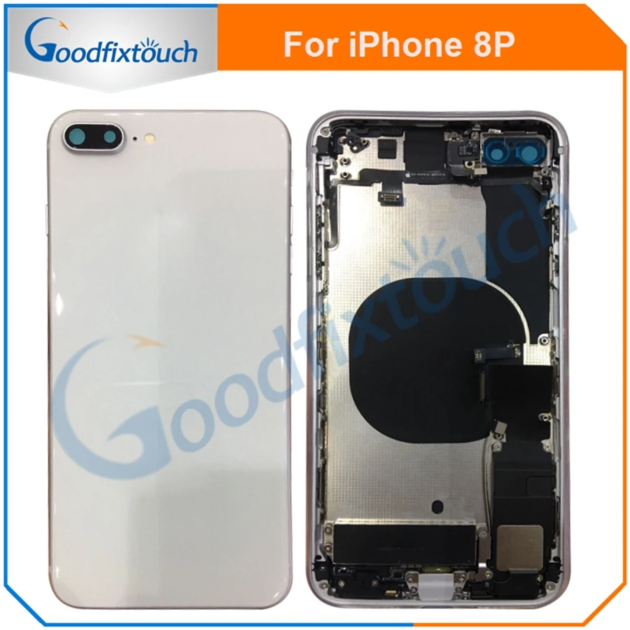 

For iPhone 8 Plus 8Plus 8P Back Middle Frame Chassis Full Housing Rear Cover Battery Door With Flex Cable Housing Assembly