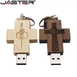 JASTER 5 шт. бесплатный логотип 2 цвета USB 2,0 Внешний накопитель крест флэш-накопитель 4 ГБ 8 ГБ 16 ГБ 32 ГБ 64 деревянная Флешка usb Бесплатная доставка