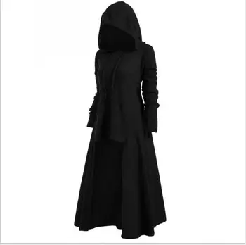 

Black Style Punk Cosplay Costume Trench Costume Halloween Stage Costume Party Gift Drop Ship