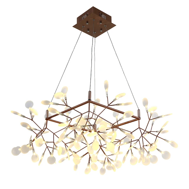 Creative Tree Branch Led Pendant Light Post Modern Square 85cm Shape Creative Tree Branch Led Pendant Light Post Modern Square 85cm Shape Firefly Lamp Pmma Bat Black Gold Body Kung High Quality