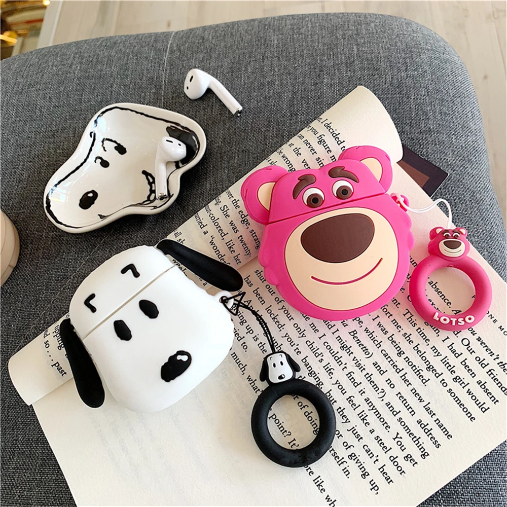 For AirPods Case Cute Dog Earphone Cases For Apple Airpods 2 Earpods Cover Soft Silicone Headphone Case Cover For Air Pods Funda