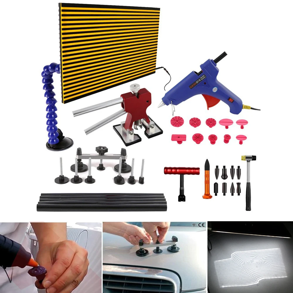WHDZ Auto PDR Dent Repair Tools Kit Glue Dent Puller Glue Gun Bridge