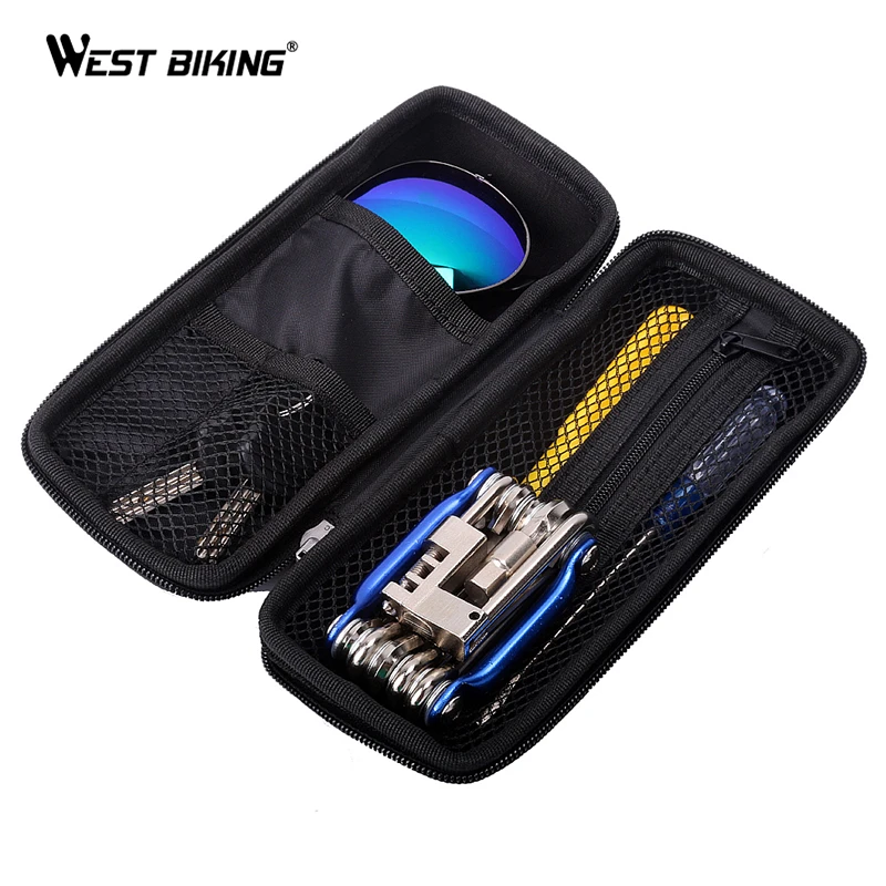 Best WEST BIKING Cycling Bag Road MTB Bike Storage Boxes Capsule Store Glasses Repair Tools Kit Keys Bicycle Tool Cycling Bicycle Bag 5