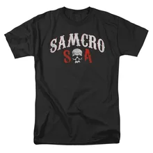 Новая модная крутая Мужская футболка анархия Мужская Forever Samcro Футболка Черная