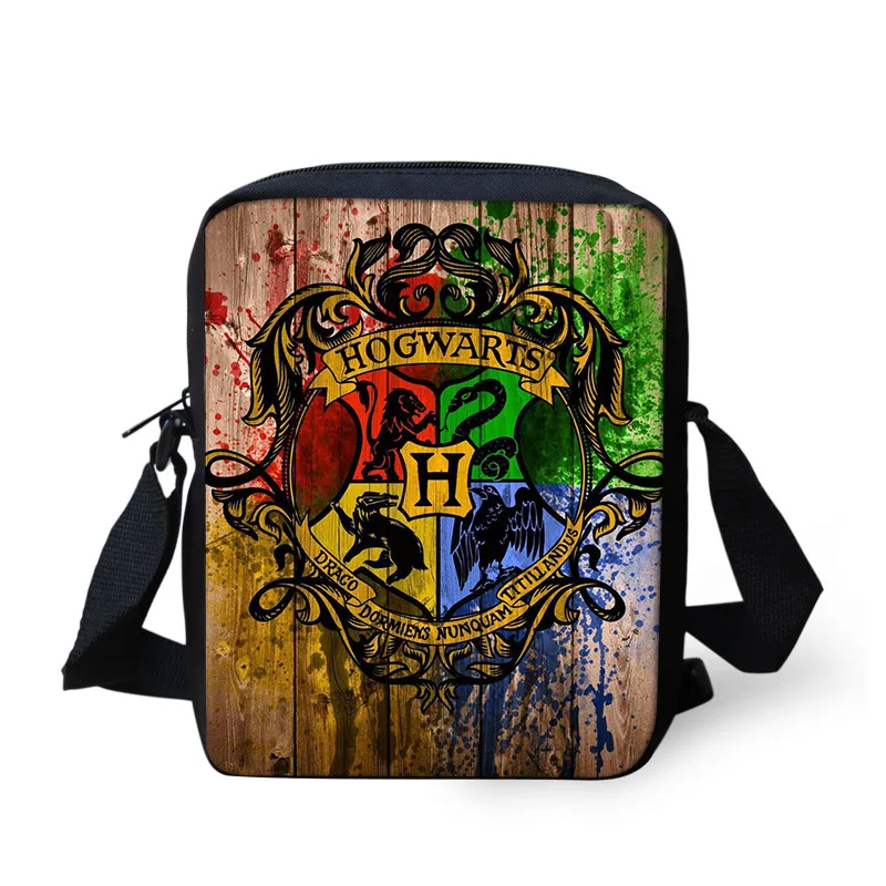 

Hogwarts Harry Potter Printing Men Shoulder Bag Soft Bolsos Mujer Women Handbag Sac a Main Messenger Student Bag Teenager Clutch