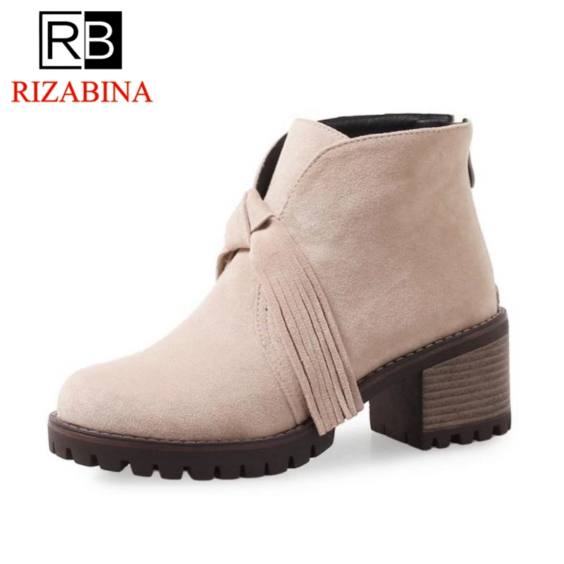 RizaBina/женские зимние ботинки на платформе с бантом теплые меховые молнии