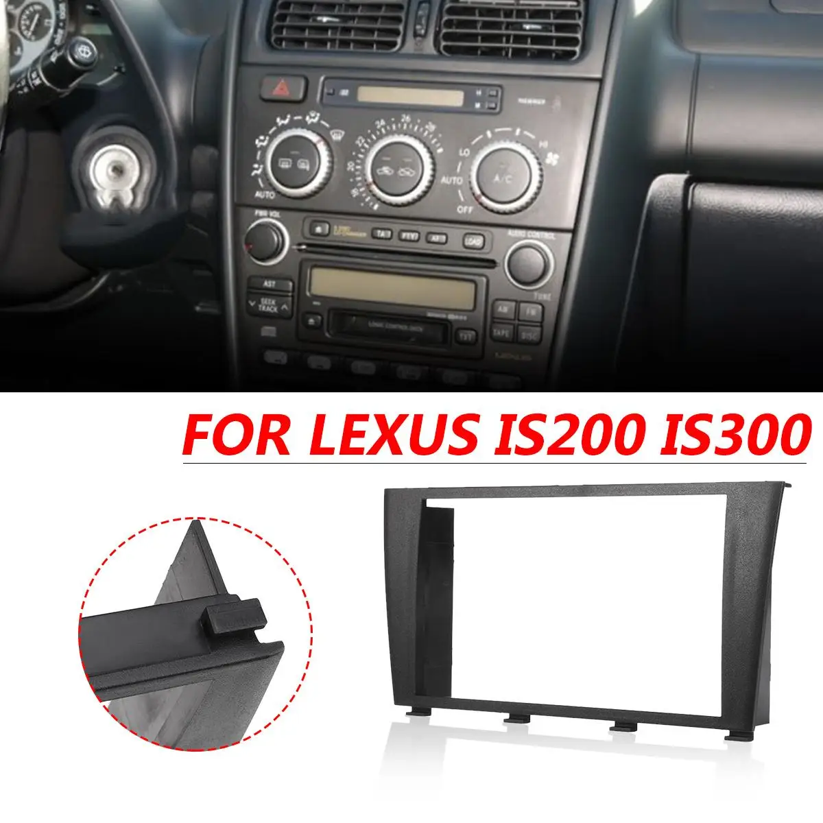

CD Radio Stereo Facia Fascia Fitting Kit Surround ISO Lead For LEXUS IS200 IS300 1995-2006 For Toyota Altezza Frame Console