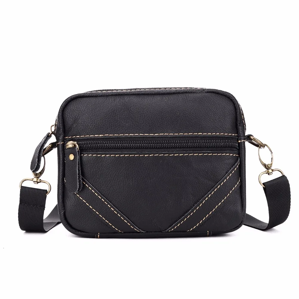 

Brand Genuine Leather Waist Belt Bag Men's Crossbody Shoulder Bag Mini Messenger Bag Casual Travel Bags Mobile Phone Case Cover