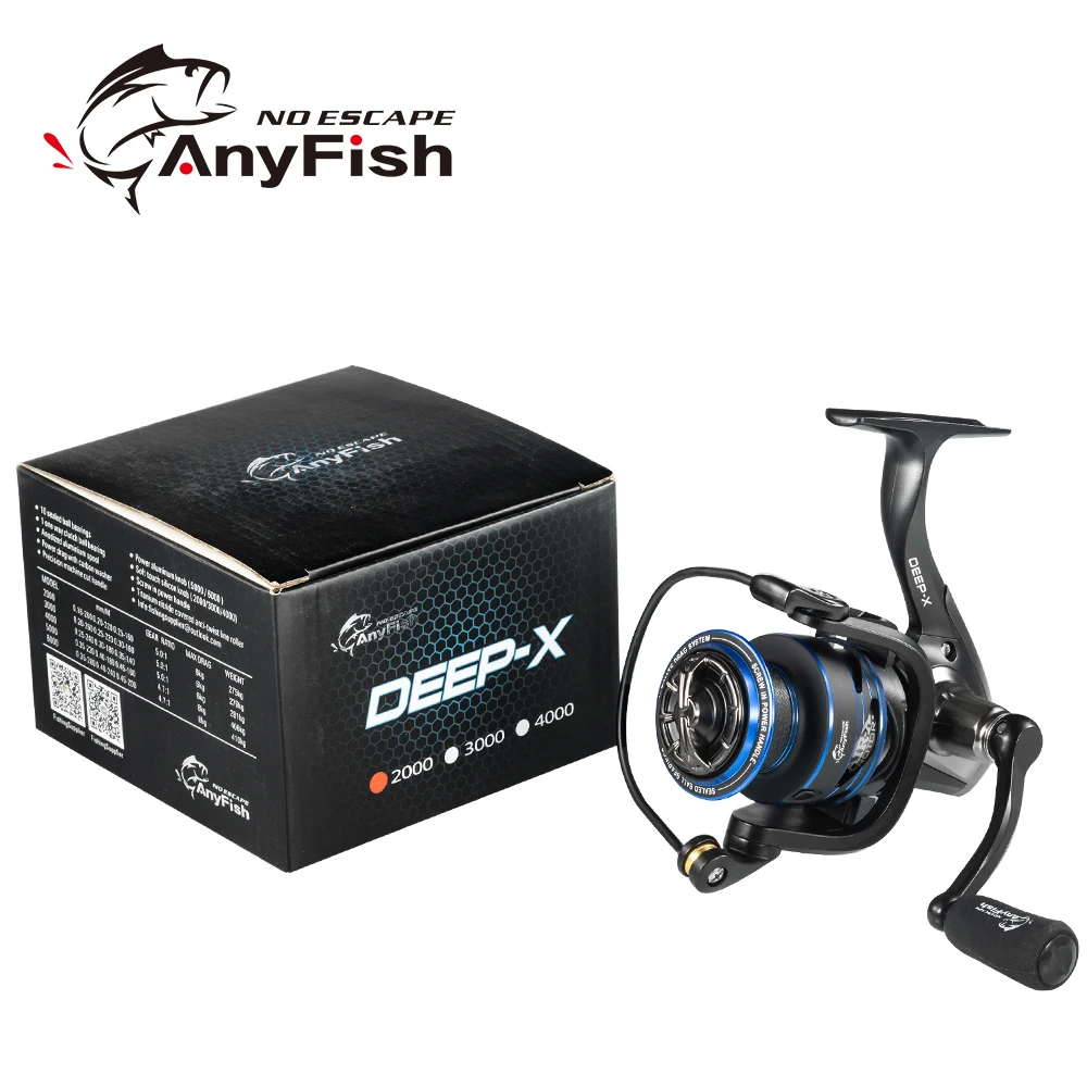 Anyfish DEEP X Спиннинг рыболовная Катушка 2000/3000/4000/5000/6000 модель 10 + 1 подшипники Макс