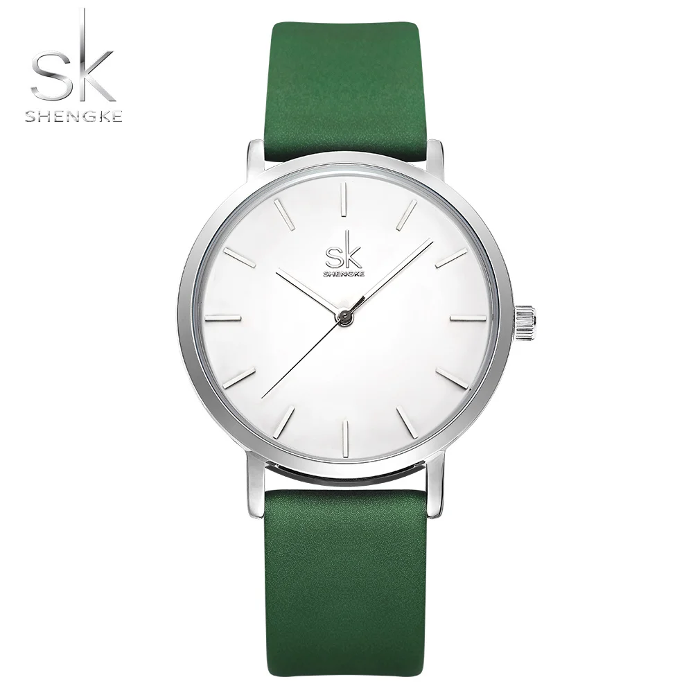 

Shengke Change Color Quartz Watch Women Casual Fashion Japan Leather Band Analog Wrist Watch Ladies Creative Design Reloj Mujer