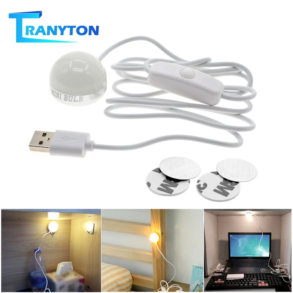 

LED Book Light USB Powered 2W Mini Energy Saving LED Bulb for Study Room Student Dormitory Creative Design Portable Reading Lamp