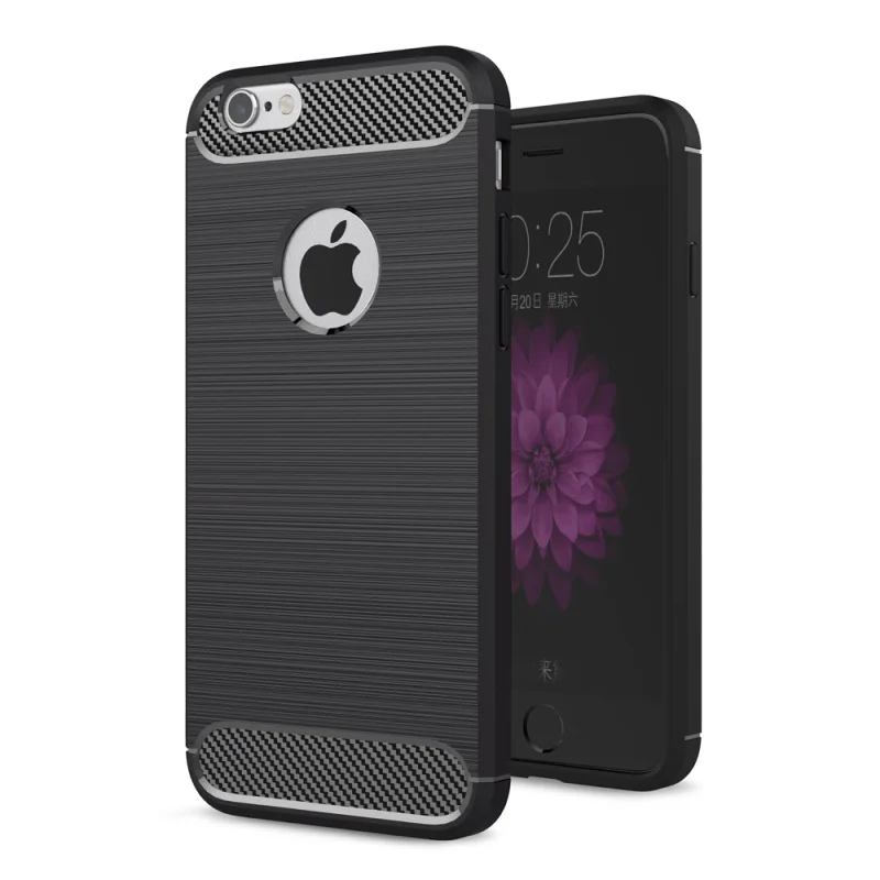 cheap Keysion case for iPhone 6 6s 4.7 inch Mobile Phone Bag Case Carbon Fibre Brushed TPU Cover Shell Phone Cases for iPhone 6s 6