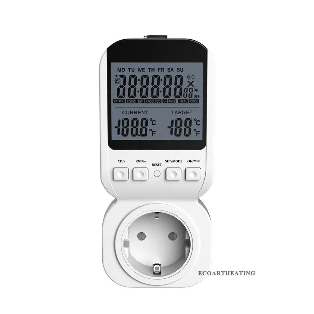 MTS400 Digital Thermostat Timer Switch Socket Heating Temperature