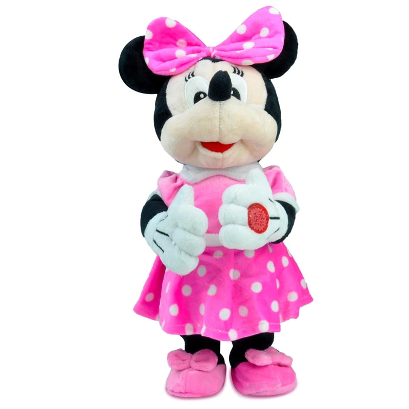 Anime Mini 38 Cm Mini Chant Et Danse Belle Mickey Mouse Et Minnie Mouse En Peluche Douce Peluche Jouets De Noel Cadeaux Aliexpress