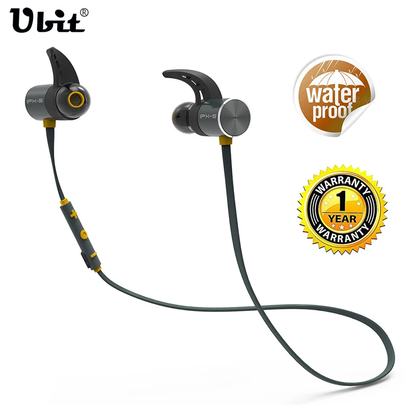 Ubit X343 Wireless Bluetooth Earphone Headset Waterproof IPX5 Sports Neckband Headphone Earbud with Mic for iPhone SmartPhones bluetooth-earphones : image Ubit X343 Wireless Bluetooth Earphone Headset Waterproof IPX5 Sports Neckband Headphone Earbud with Mic for iPhone SmartPhones bluetooth-earphones