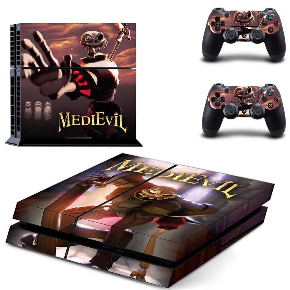 Виниловая наклейка на кожу игровой MediEvil PS4 для консоли Sony Playstation 4 и 2 контроллера